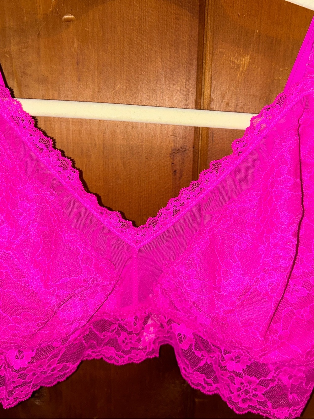 VS Lace Bralette XXL Neon Pink